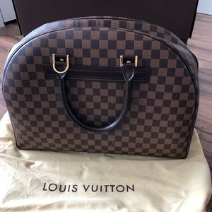 AUTH Louis Vuitton Damier Ebene Nolita Travel Bag